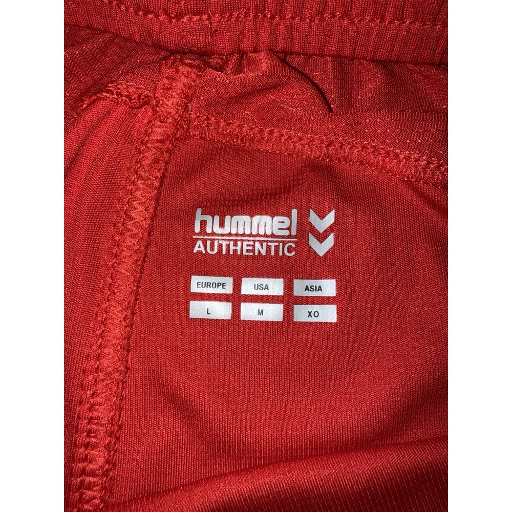 Hummel Shorts Men's Size Medium M Red Black Polyester Comfortable - Picture 2 of 5